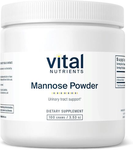 Vital Nutrients Mannose Powder 50g | Vegan D-Mannose Supplement for Urinary Tract and Bladder Support | Gluten, Dairy, Soy Free | Non-GMO | 25 Servings in Saudi Arabia