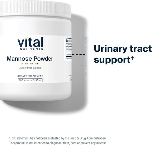 Vital Nutrients Mannose Powder 50g | Vegan D-Mannose Supplement for Urinary Tract and Bladder Support | Gluten, Dairy, Soy Free | Non-GMO | 25 Servings in Saudi Arabia
