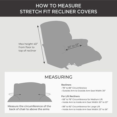 غطاء من قطعة واحدة للكرسي على شكل حرف T من SureFit، مناسب للشكل، بوليستر/ألياف لدنة، يمكن غسله في الغسالة، لون رمادي داكن in Kuwait
