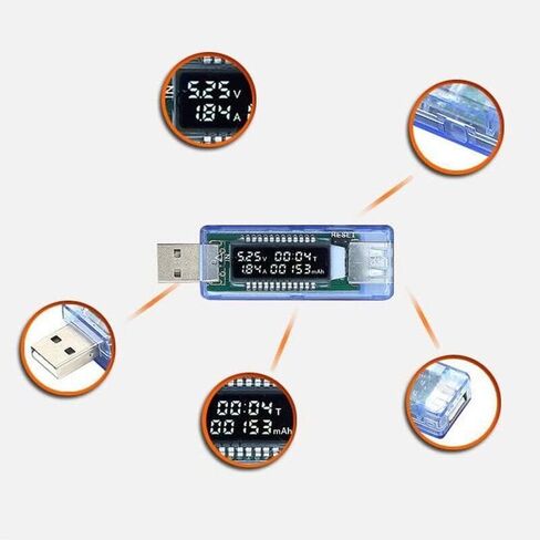Multi-Function USB Charger Doctor Tester Voltage Volt Current Meter Multimeter Detector Voltmeter in Saudi Arabia