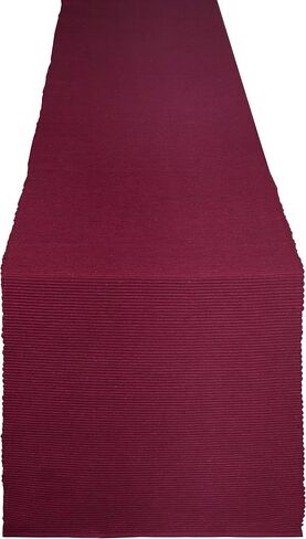 Yourtablecloth Cotton Ribbed Table Runner (Black, 13 x 72) in Saudi Arabia