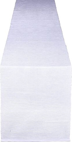 Yourtablecloth Cotton Ribbed Table Runner (Black, 13 x 72) in Saudi Arabia