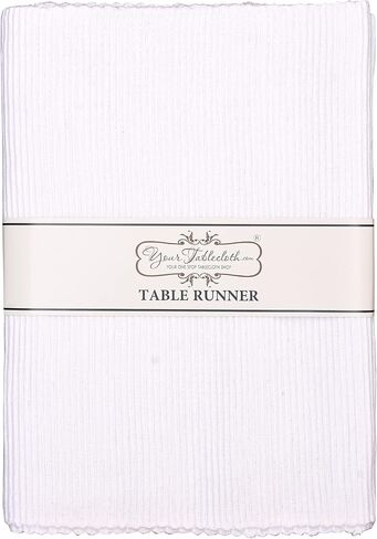 Yourtablecloth Cotton Ribbed Table Runner (Black, 13 x 72) in Saudi Arabia