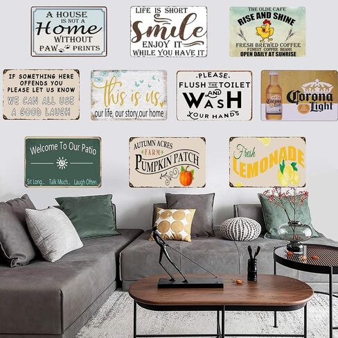 Autumn Acres Farm Pumpkin Patch Tin Sign Retro Vintage Kitchen Signs Farm Decorative Country Home Decor 8X12Inch in Saudi Arabia