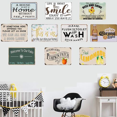 Autumn Acres Farm Pumpkin Patch Tin Sign Retro Vintage Kitchen Signs Farm Decorative Country Home Decor 8X12Inch in Saudi Arabia
