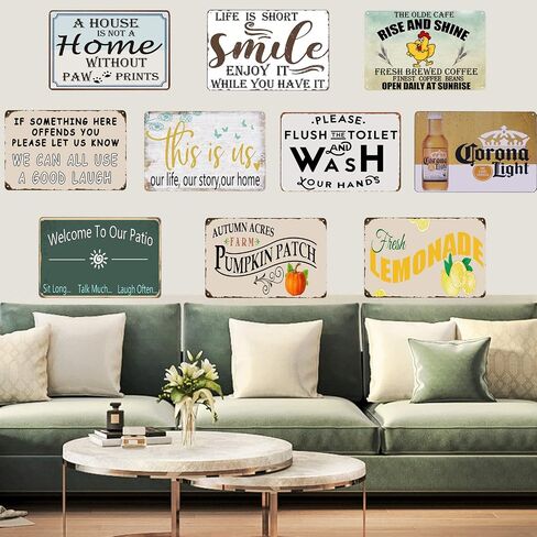Autumn Acres Farm Pumpkin Patch Tin Sign Retro Vintage Kitchen Signs Farm Decorative Country Home Decor 8X12Inch in Saudi Arabia