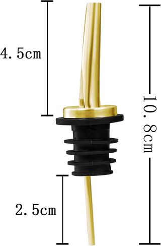WAFJAMF 24 Pcs Stainless Steel Liquor Pour Spouts Set, Liquor Bottle Pourers with Rubber Dust Caps for Pours Liquid, Olive Oil, Wine, Vinegar (Gold-24 Pack) in Saudi Arabia