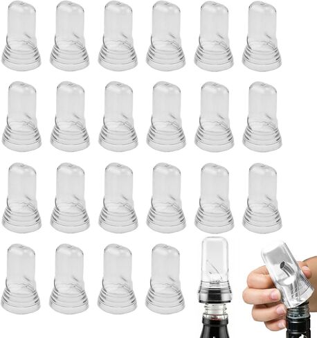 WAFJAMF 24 Pcs Stainless Steel Liquor Pour Spouts Set, Liquor Bottle Pourers with Rubber Dust Caps for Pours Liquid, Olive Oil, Wine, Vinegar (Gold-24 Pack) in Saudi Arabia