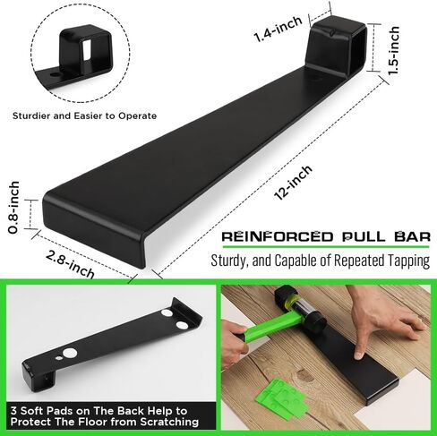 سوان ليك 50 قطعة من أدوات الأرضيات المصفحة | طقم تركيب الأرضيات الخشبية المصفحة مع 44 فواصل | مطرقة مقبض من الألياف الزجاجية | قضيب سحب عالي التحمل وكتلة التنصت | مقياس كفاف. in Kuwait