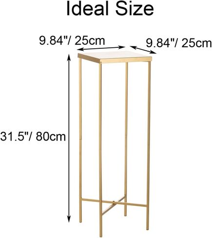 قطع مركزية لحفلات الزفاف الذهبية للطاولات - قطعتان من حامل الزهور المعدنية، مزهريات طويلة 31.5 بوصة للقطع المركزية، حامل مزهرية زهور مركزية هندسية لتزيين الزفاف، الحدث، المنزل in Kuwait