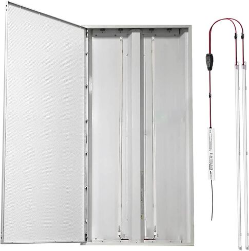 4FT LED Retrofit Kit,24W Magnetic LED Troffer Retrofit Kit 2x4 FT,3600LM,5000K Daylight White, T8 T10 T12 Fluorescent Replacement, NOT Dimmable, 1 Driver 2 Tubes Per Kit in Saudi Arabia