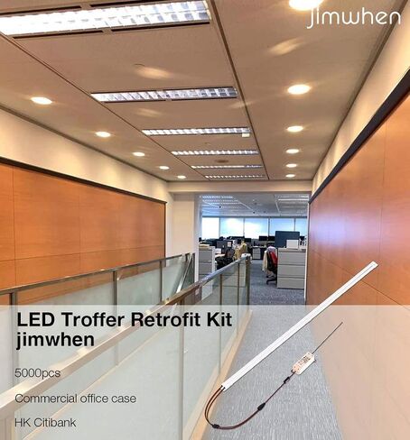 4FT LED Retrofit Kit,24W Magnetic LED Troffer Retrofit Kit 2x4 FT,3600LM,5000K Daylight White, T8 T10 T12 Fluorescent Replacement, NOT Dimmable, 1 Driver 2 Tubes Per Kit in Saudi Arabia