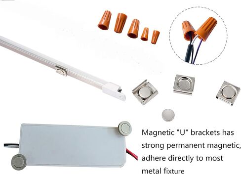4FT LED Retrofit Kit,24W Magnetic LED Troffer Retrofit Kit 2x4 FT,3600LM,5000K Daylight White, T8 T10 T12 Fluorescent Replacement, NOT Dimmable, 1 Driver 2 Tubes Per Kit in Saudi Arabia