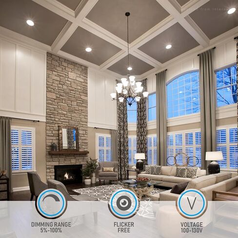 مصباح LED غائر رفيع للغاية مقاس 8 بوصات من TORCHSTAR مع صندوق توصيل، CRI90 5%-100% إضاءة سفلية من الألومنيوم قابلة للتعتيم، ETL & ES، 5CCT قابلة للاختيار، إضاءة نحيفة 18 وات، حزمة من 6 in Kuwait