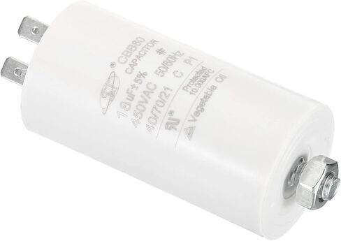 PATIKIL CBB60 12uF Running Capacitor, AC 450V 4 Pins 50/60Hz Cylinder Bottom with Screw 65x34mm for Air Compressor,Cleaning Machine Motor Star in Saudi Arabia