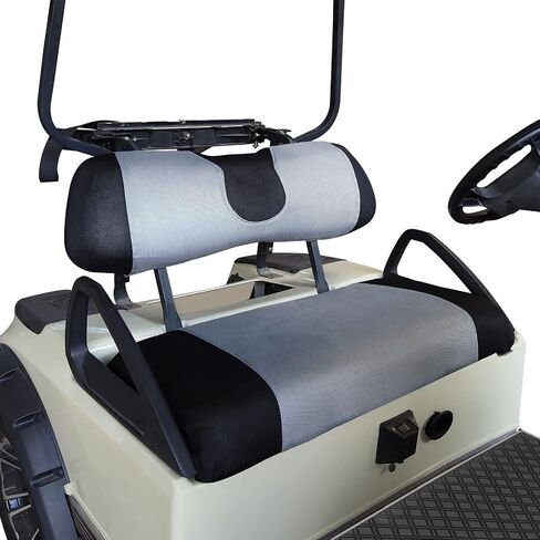 Golf Cart Seat Cover for Club Car, EZGO, Yamaha, Large Breathable Bench Seat Covers, Washable Polyester Mesh Cloth without Logo-Beige Yellow&Black in Saudi Arabia