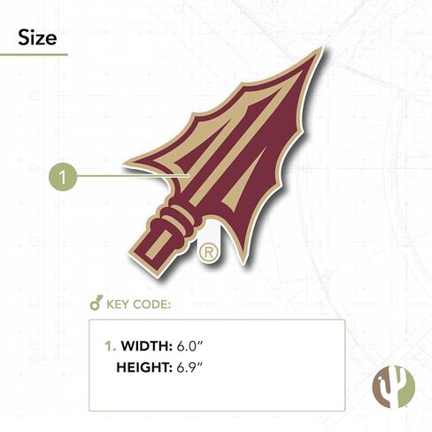 ملصق فينيل لجامعة ولاية فلوريدا صبار الصحراء سيمينول FSU من الفينيل لزجاجة مياه الكمبيوتر المحمول ملصق قصاصات السيارة (IND 9) in Saudi Arabia