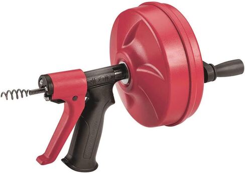RIDGID 57043 Power Spin+ 1/4" x 25' Hybrid Drain Cleaning Machine Snake Auger with AUTOFEED, Manual or Cordless Drill Operated Drain Cleaner with MAXCORE Cable in Saudi Arabia