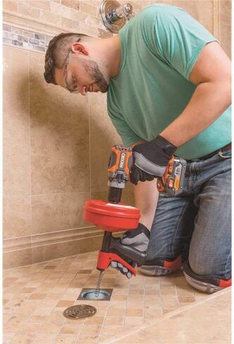 RIDGID 57043 Power Spin+ 1/4" x 25' Hybrid Drain Cleaning Machine Snake Auger with AUTOFEED, Manual or Cordless Drill Operated Drain Cleaner with MAXCORE Cable in Saudi Arabia