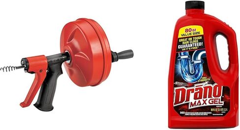 RIDGID 57043 Power Spin+ 1/4" x 25' Hybrid Drain Cleaning Machine Snake Auger with AUTOFEED, Manual or Cordless Drill Operated Drain Cleaner with MAXCORE Cable in Saudi Arabia