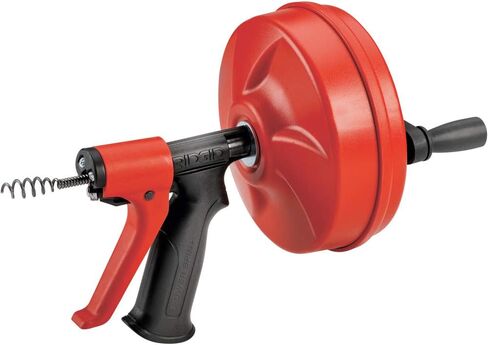 RIDGID 57043 Power Spin+ 1/4" x 25' Hybrid Drain Cleaning Machine Snake Auger with AUTOFEED, Manual or Cordless Drill Operated Drain Cleaner with MAXCORE Cable in Saudi Arabia