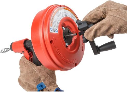 RIDGID 57043 Power Spin+ 1/4" x 25' Hybrid Drain Cleaning Machine Snake Auger with AUTOFEED, Manual or Cordless Drill Operated Drain Cleaner with MAXCORE Cable in Saudi Arabia