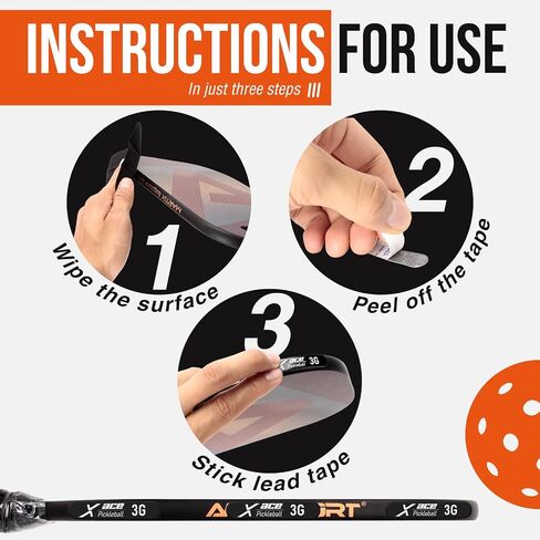 Pickleball Lead Tape - 12Pcs Pickleball Paddle Edge 3M Tape to Increase Power&Control and Sweet Spot,Adhesive Strips for Edge Guard,Professional Pickleball Practice Accessory in Saudi Arabia