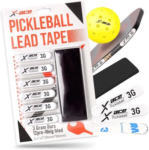 Pickleball Lead Tape - 12Pcs Pickleball Paddle Edge 3M Tape to Increase Power&Control and Sweet Spot,Adhesive Strips for Edge Guard,Professional Pickleball Practice Accessory in Saudi Arabia