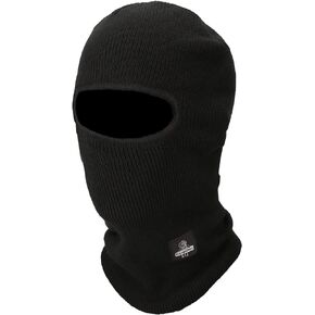 RefrigiWear Silver Magic Open Hole Balaclava Full Face Cover Ski Mask (Black, One Size Fits All)