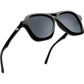 VANLINKER Retro Aviator Sunglasses Womens Men Trendy 2024 Double Bridge Polarized Shades Vintage Square Sun Glass VL9768