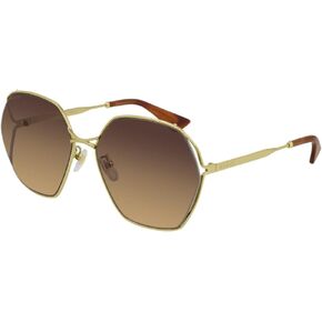 Gucci GG818SA Square Sunglasses for Women + BUNDLE with Designer iWear Eyewear Kit
