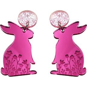 Easter Dangle Earrings for Women, Cute Eggs Bunny Drop Dangle Earrings, Easter Bunny Acrylic Earrings, Easter Accessories Gifts for Teen Girls Holiday
