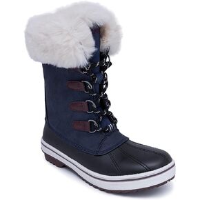 Nautica Women's Lace-Up Winter Snow & Rain Boots - Water-Resistant Insulated Boots with Cozy Faux Fur Lining for Warmth and Comfort - Glenoak