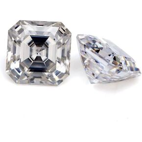 Loose Moissanite Gemstone Diamond Asscher Cut D Color VVS1 Test Passed Lab Gem DIY Jewelry Making with GRA Report