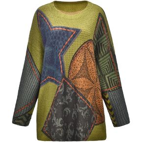MedeShe Womens 100% Cotton Turtleneck Long Sleeve Casual Pullover Sweater Knit Loungewear