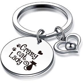 Crazy Cat Lady Jewelry Pet Gift Cat Mom Keychain Cat Owner Gift Veterinarian Gift Cat Lover Gift Crazy Cat Lady Keychain Cat Keychain Cat Grandma Gift Crazy Cat Lady Jewelry Cat Gift