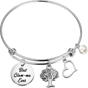 FAADBUK Grandmother Gift Glam-ma Gift Nana Gift Best Glam-ma Ever Grandmother Birthday Gift Gift for Grandma