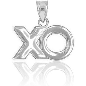 925 Sterling Silver XO Hugs and Kisses Charm Pendant
