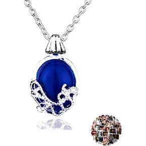 UoYu 21 pcs The Vampire Diaries Necklace Sticker Jewelry Set Daywalking Katherine Sapphire Crystal Necklaces Elena Gilbert Pendant Necklace for Fans Cosplay Costume Jewelry