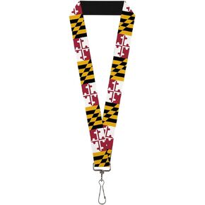 Buckle-Down Lanyard-1.0"-Maryland Flags
