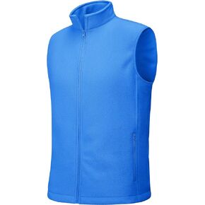 MAGCOMSEN Men's Fleece Vests Zip Up Sleeveless Vest with Pockets Winter Warm Outerwear Jacket for Hiking Outdoor Golf