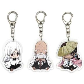 EBTY DREAMS Inc. - Set of 3 Bleac Acrylic Keychain Genryusai Yamamoto, Jushiro Ukitake, Shunsui Kyoraku v1
