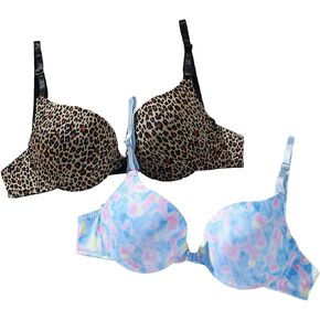 WDIRARA Women's 2 Pack Push Up Bra High Support Underwire Bra Bralette