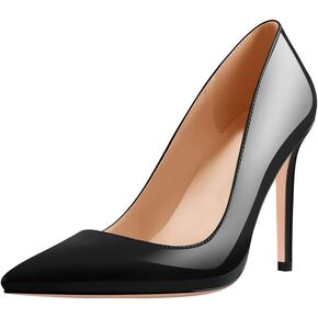 Women's Pointed Toe High Heels Slip On Stiletto Pumps Black
