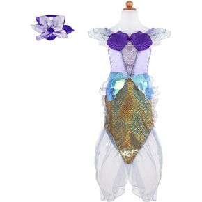 Great Pretenders Mermaid Dress, Blue/Lilac, Size 5-6, Dress-Up Play
