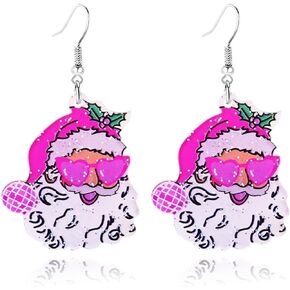 Christmas Dog Cat Dangle Earrings for Women Girls Kids Cute Animal Earrings Acrylic Dinosaur Alpaca Sloth Pet Dangle Earrings Charms Jewelry Christmas Gifts