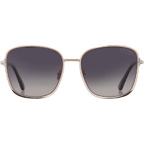 Tom Ford Sunglasses FT 1029 Fern 28D Shiny Rose Gold, Black, t Logo/Polarize