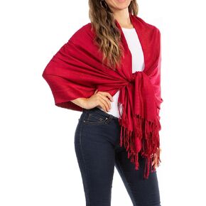Sakkas 78" X 28" Rayon from Bamboo Soft Solid Pashmina Shawl/Wrap/Stole