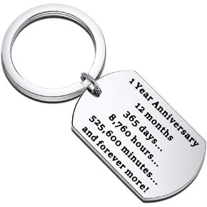 BEKECH Wedding Anniversary Keychain Happy 2rd 6th 7th Anniversary Keyring Gift Wedding Anniversary Keepsake