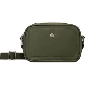 WESTBRONCO Small Crossbody Bag Nylon Camera Purse Trendy Shoulder Handbag with Double Zipper Pockets